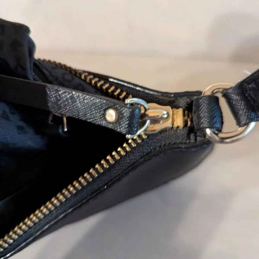 Kate Spade‎ Slender Crossbody Purse Prospect Place Rima Cow Leather Black & Gold